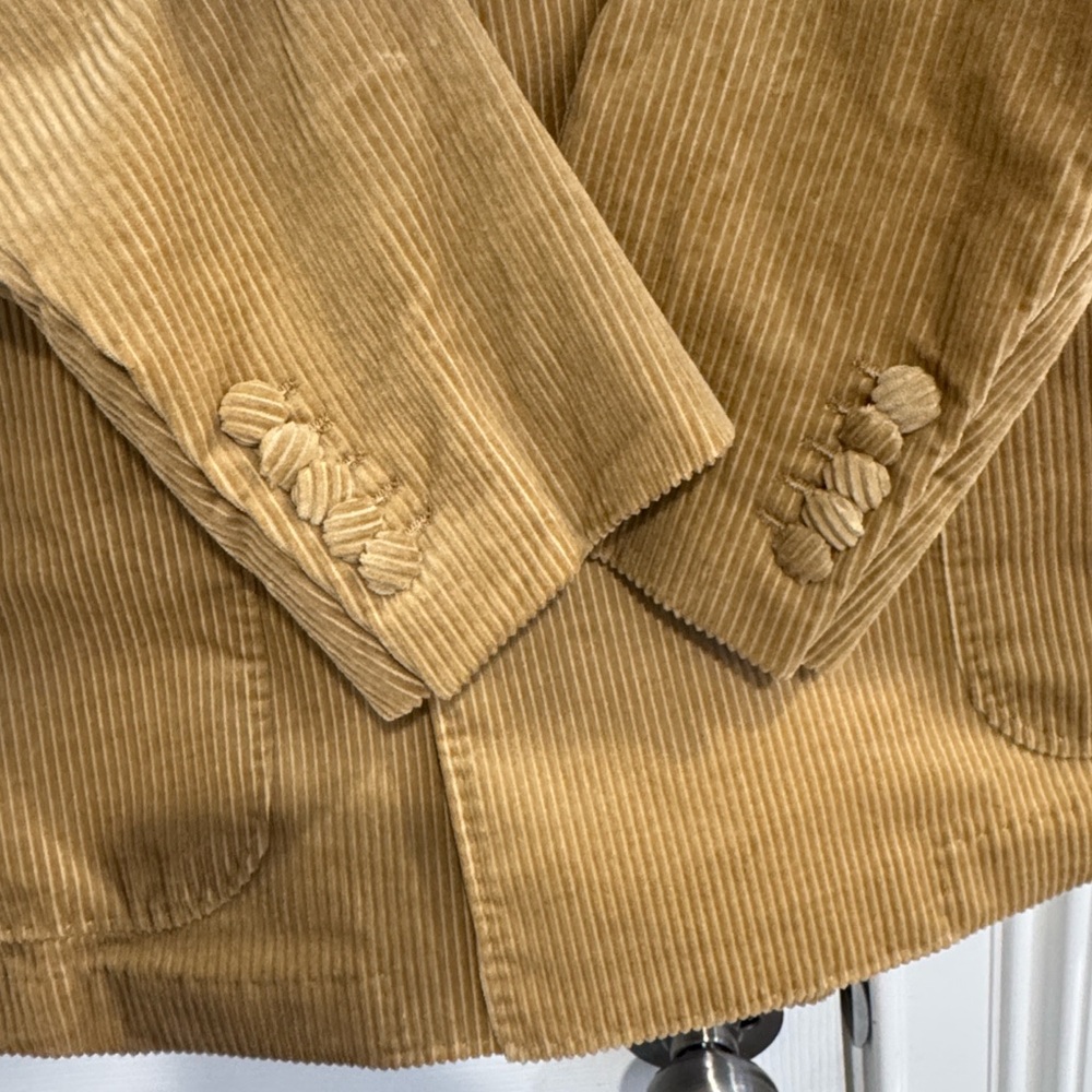 HUGO BOSS Snoop Dog Embroidered Tan Made to Measure Corduroy Blazer - Picture 10 of 11